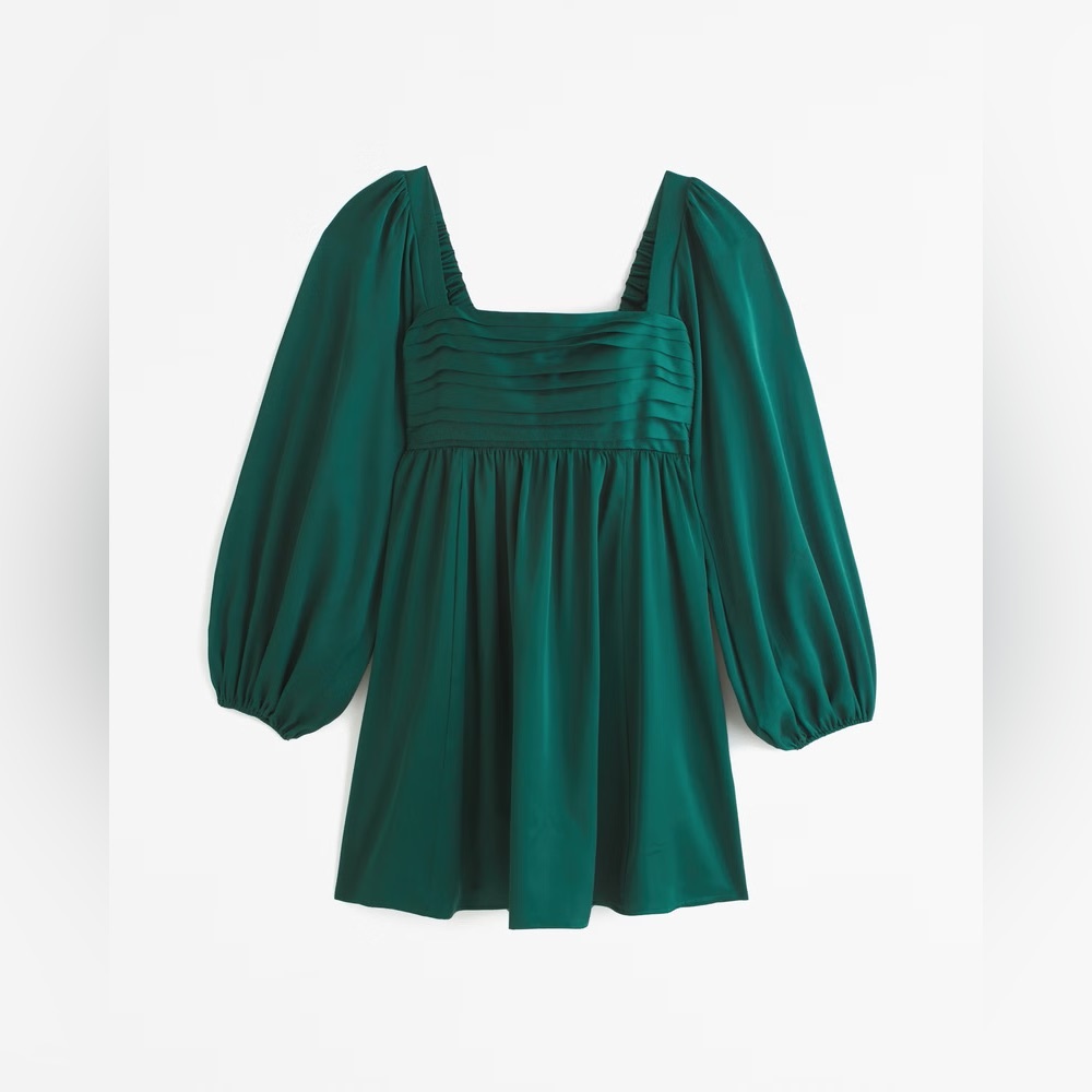 Abercrombie & Fitch Emerson Satin Long-Sleeve Mini Dress